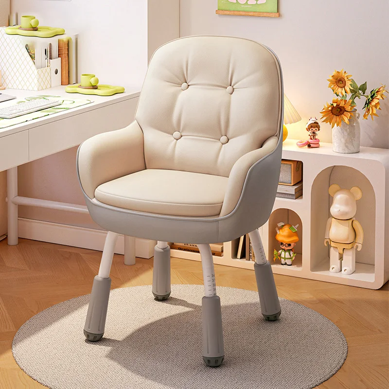 

Стул для учебы и работы, для девичьей спальни, стул для макияжа, регулируемый по высоте, с высокоэластичным губчатым сиденьем, для дома и офиса, компьютерный, эргономичный, как диван