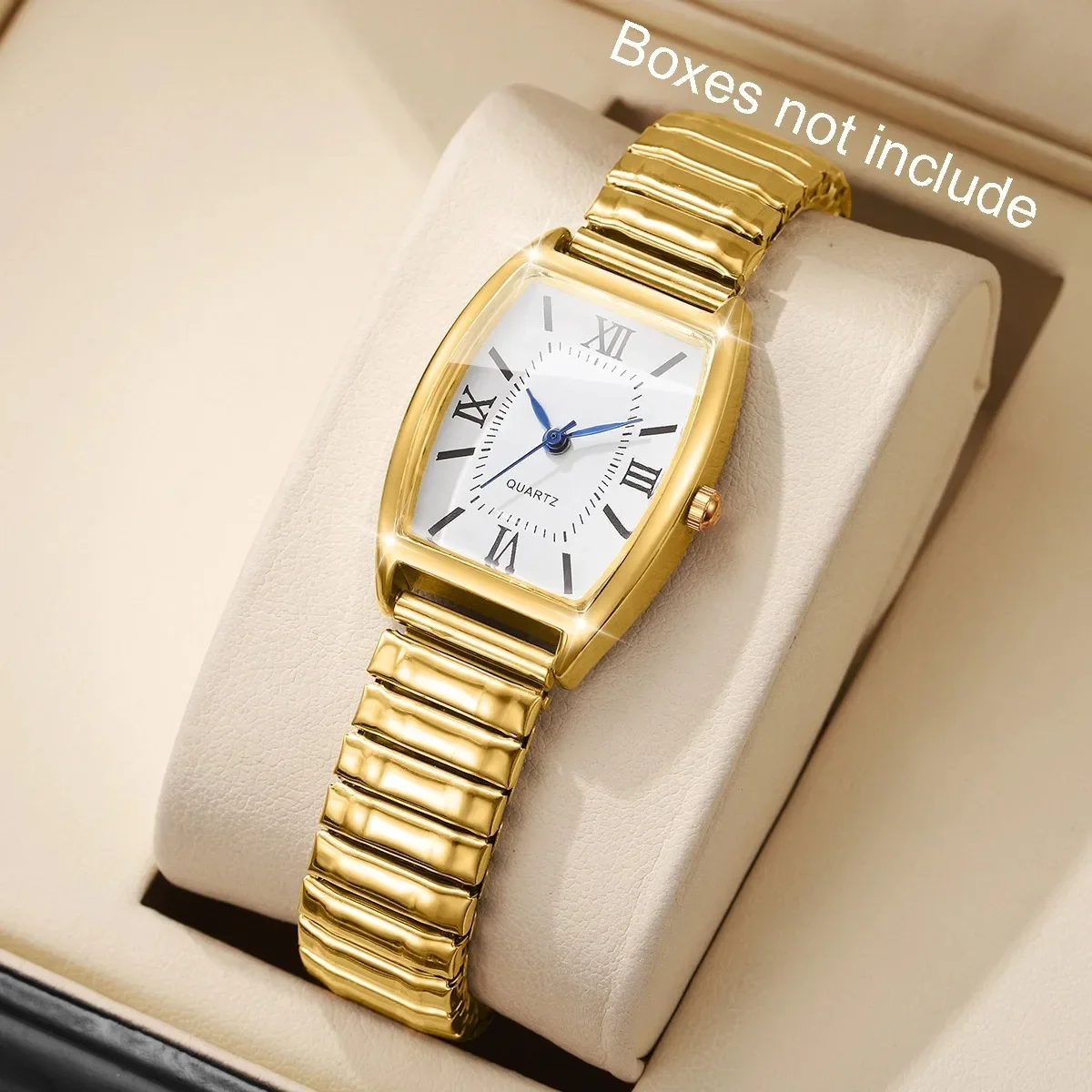Elegant Roma Dial Women Watches Fashion Elastic strap Ladies Wristwatch Reloj Mujer Girls Clock Gift (Without Box)