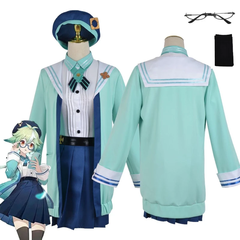 

2022 New Genshin Impact Game Original God Cos Sugar Cosplay Costume JK Uniform Cos Costume