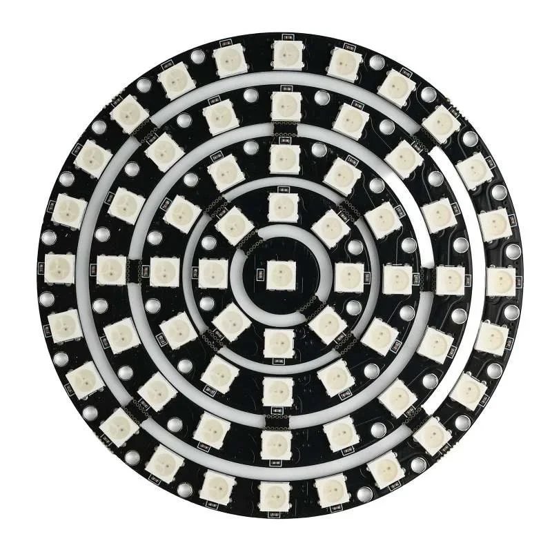 WS2812B 5050 RGB LED Ring 7/8/12/16/24/60 Bits Lamp Licht met geïntegreerde drivers WS2812 voor Arduino Raspberry Pi