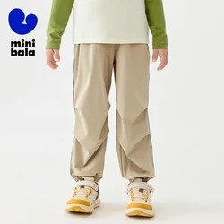Mini Bala Trousers for Boys and Girls 2025 New Spring Style Children's Outdoor Elastic Paratrooper Trousers Straight  Trousers