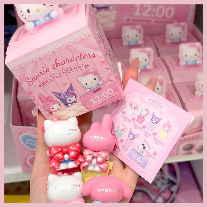 

Sanrio Kuromi My Melody Bow Sweetheart Papa Series слепая коробка аниме фигурка коллекция настольный мобильный телефон декоративные украшения