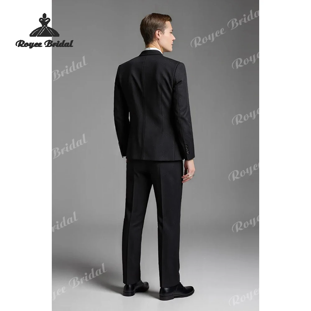 Three Piece Single Breasted Men's Wedding Suit 2026 Notched Lapel Slim Fit Business Suit Customized trajes para hombre