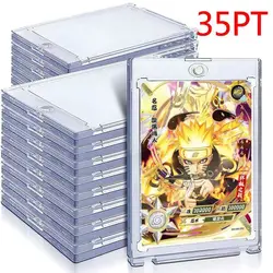 10pcs/lot Naruto Card Brick 35PT Strong Magnetic Card Brick Collection Card Holder Game Card Transparent Protective Card Sleeve