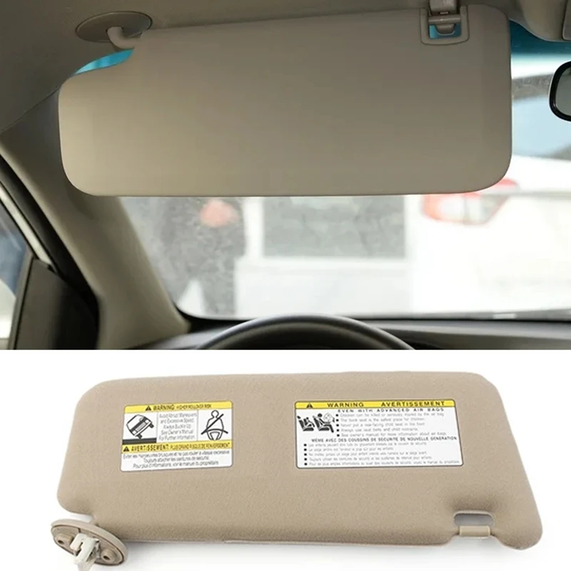 

2PCS Beige Sun Visor With Mirror Cover Trim Replacement Parts For Toyota Venza 2009-2016 Sunshade 74320-0T021-A1 74310-0T022-B1