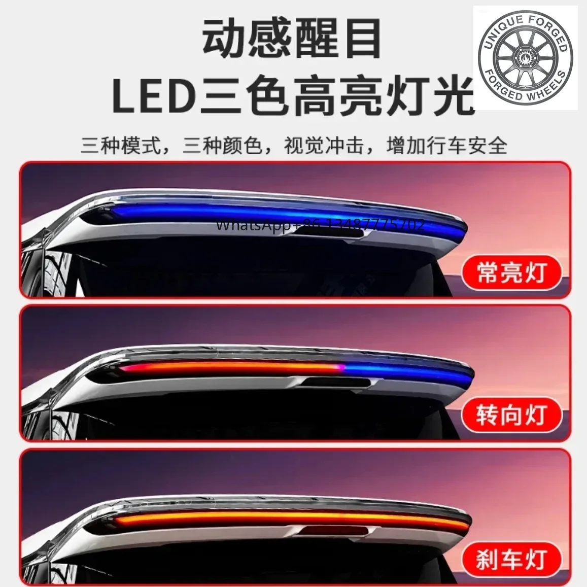 26style Tail Wing With LED For Toyota Alphard & Crown Vellfire 40 Series 2024 Modified Stream Turn Signal Top Wing Rear Spoilers