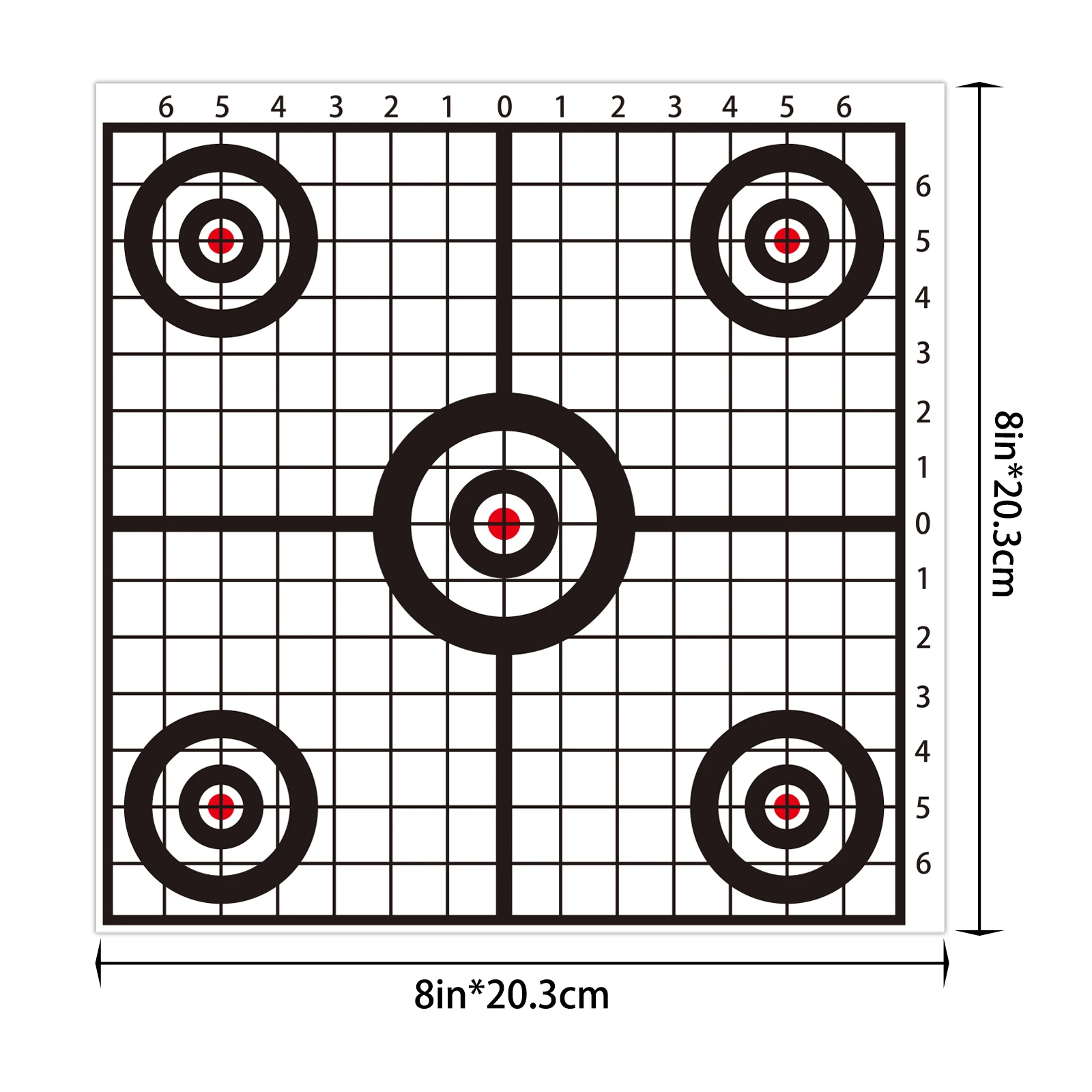 20Pcs 8in Black and White Checkered Ring Target Stickers for Shooting Practice, Portable Shooting Target Training Supplies Stickers (Can Be Used for Real Gun Practice and Airgun Practice)