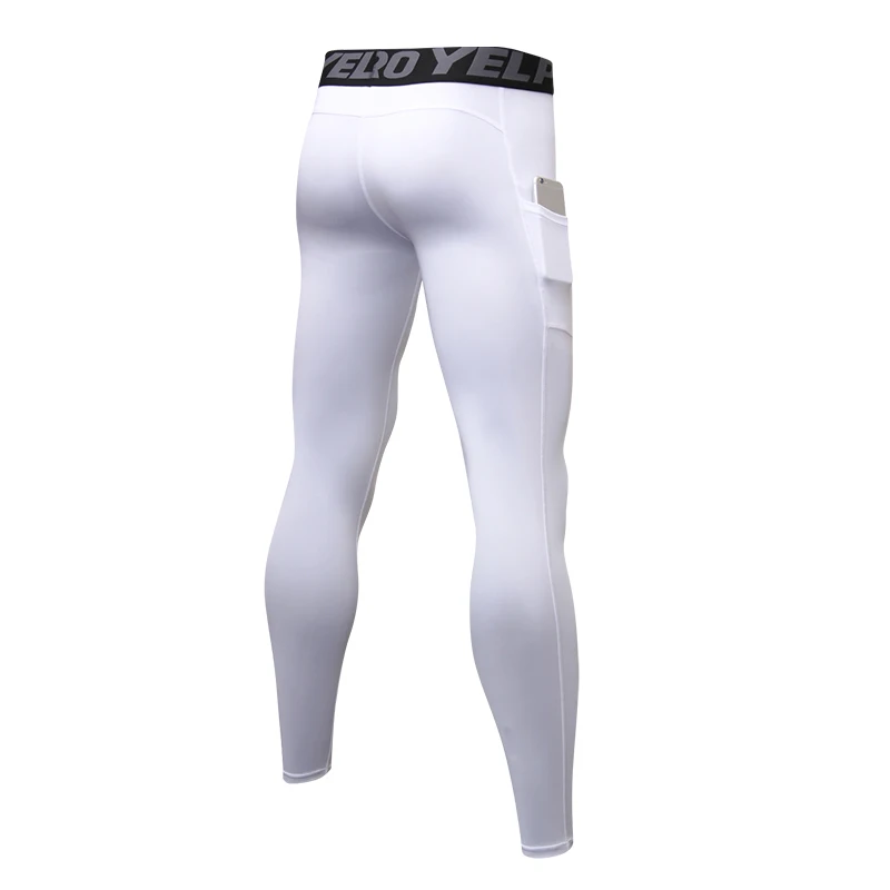 Men\'s Running Tights Compression Fitness Pants Elastic Running Basketball Sports Workout Tights Gym Running Training Leggings