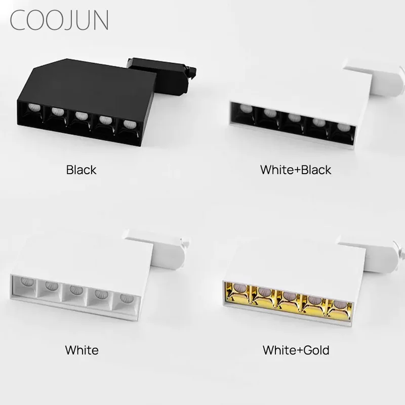 COOJUN 2/3 Wire LED Track Light 7W 110-240V Ceiling Rail Spotlight COB Spot Lamp For Store Home Showroom Exhibition Lighting