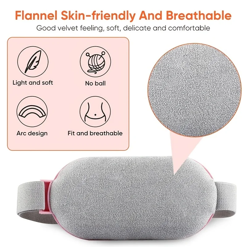 6 Heating Massage Modes Portable Wireless Heating Pad Warm Abdominal Waist Heater Massager