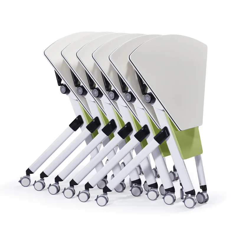 

Fan-shaped combination training table, multi-person splicing round table