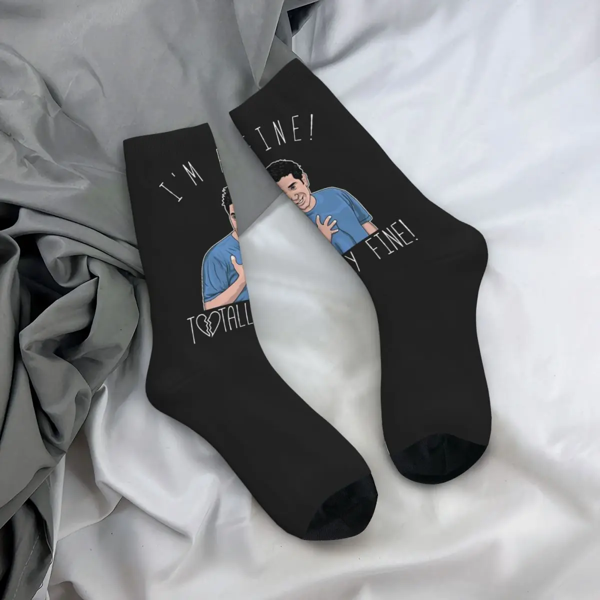 Chaussettes imprimées pour hommes et femmes, joli cadeau en élasthanne, applicable toute l'année, chaîne EY ne partage pas la nourriture, émission de télévision