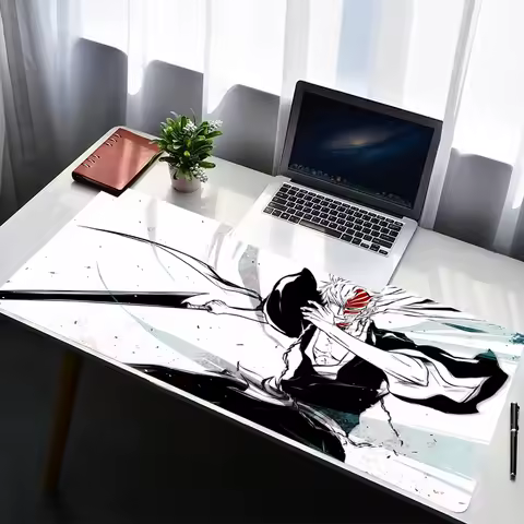 Mouse Pad PC Non Slip Rubber Anime HD Mousepad Laptop Gamer Cabinet Keyboard Pad Office Computer Gaming B-bleach Desk Mouse Mat