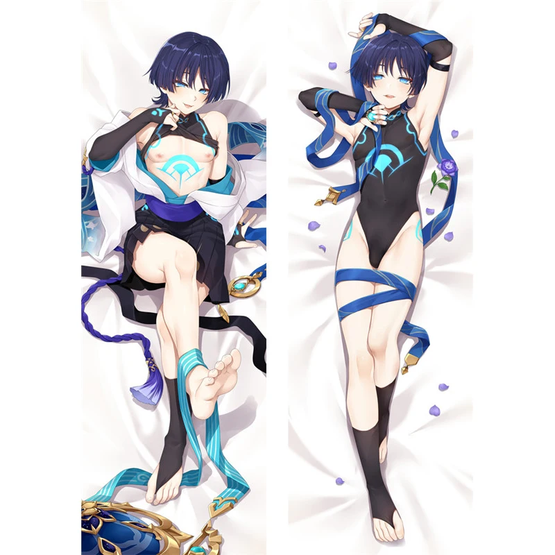 

Game Genshin Impact Balladeer Wanderer Dakimakura Body Pillow Case Printed Scaramouche Hugging Body Prop Peach Skin