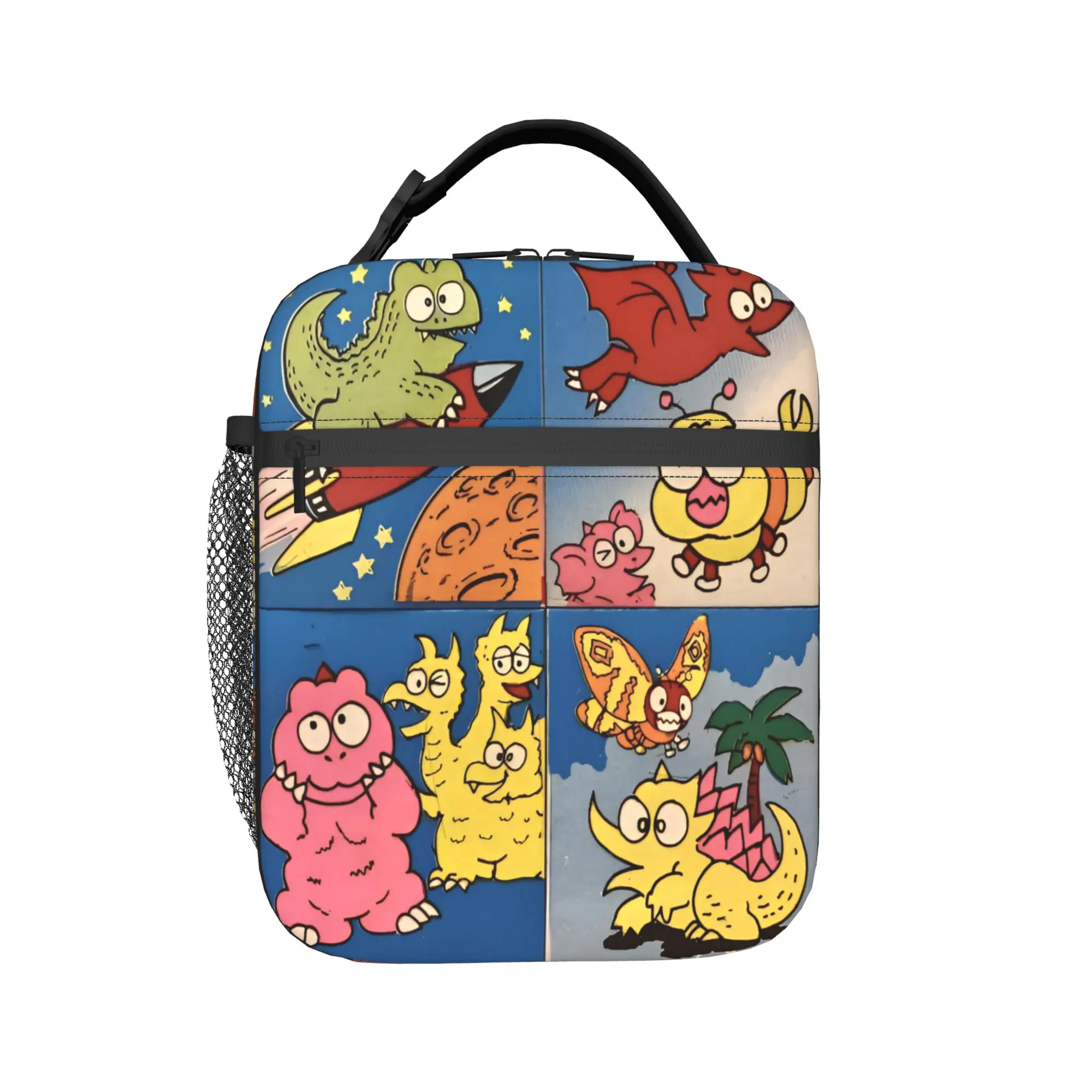 Chibi Monster Island Buddies Insulated Lunch Bag Cooler Bag Reusable,Lunch Container 80s Tote Lunch Box Food Bag School  Travel