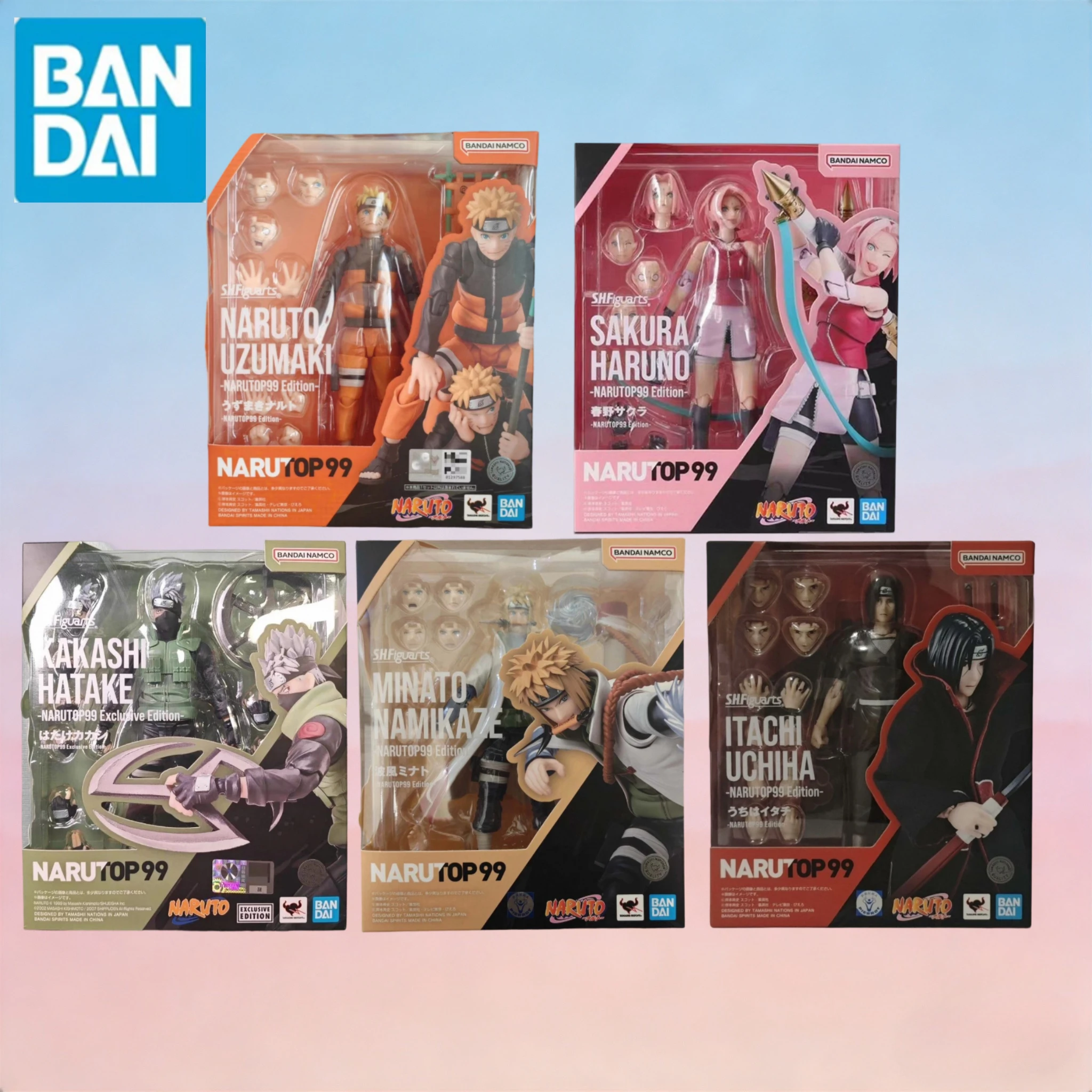 

Коллекционная фигурка Bandai SHF Наруто, Харуно Сакура, Какаши, Минато Намикадзе, Учиха Итачи, версия P99, масштаб 1/12, подарок