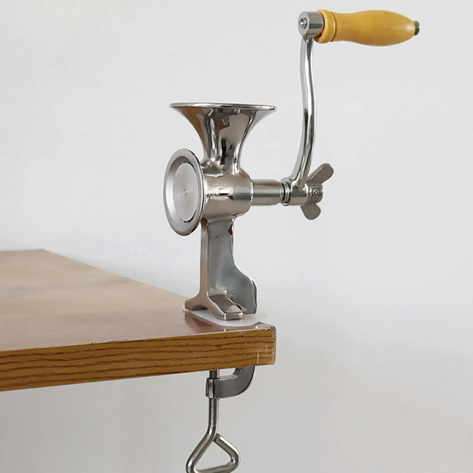 Stainless Steel Food Grinder Manual Grain Mill for Wheat Barley Spices Corn Seeds Home Brewing