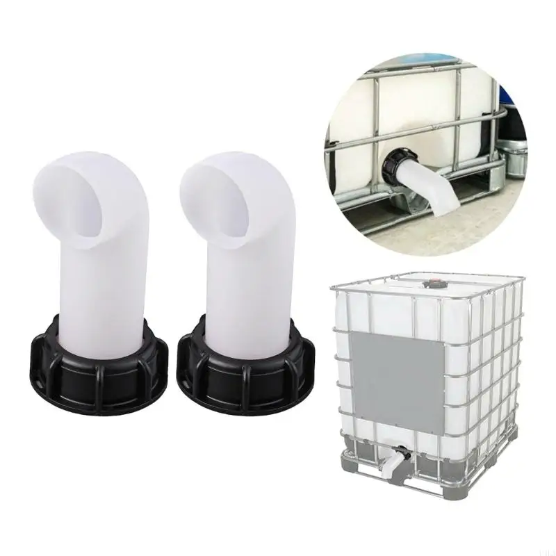 U4LA 2 ชิ้น IBC ถังท่อระบายน้ำส่วนขยาย Spouts หัวฉีดท่อ IBC ถังอะแดปเตอร์