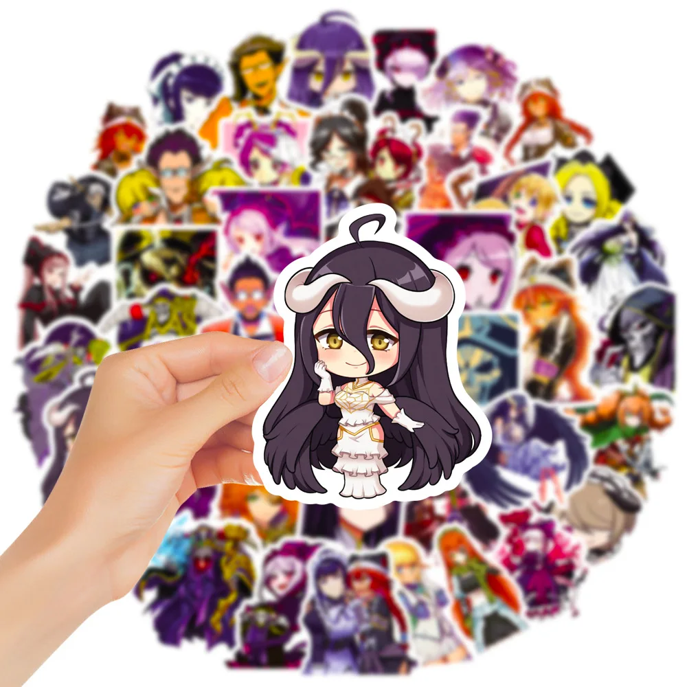 50Pcs Anime Two-dimensional Overlord Series Graffiti Stickers Suitable for Laptop Helmets Desktop Decoration DIY Stickers