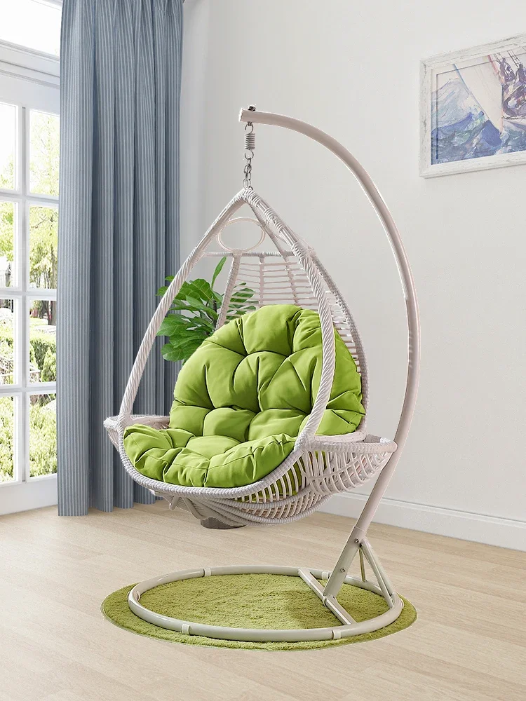 Outdoor Swing Rattan Chair Cradle Chair Balcony Indoor Lazy Household Bird's Nest Rocking Chair Leisure Hanging Basket Glider