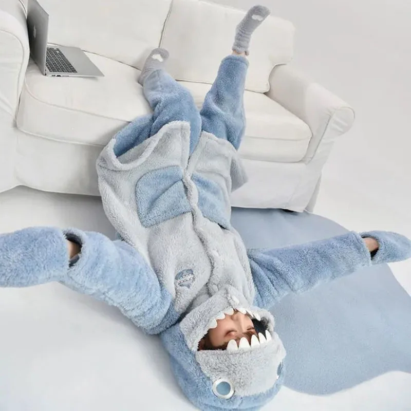 Зимние фланелевые детские комбинезоны для девочек и мальчиков, одежда для младенцев, пижамы, детские комбинезоны, подарки, цвет сине-серого, женская утолщенная домашняя одежда