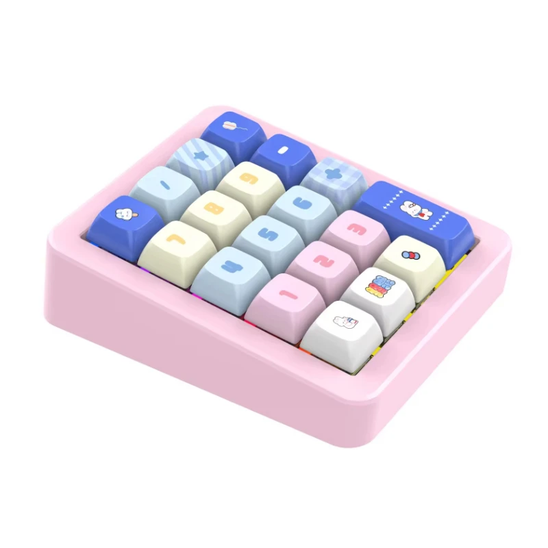 Aluminum gaming mechanical keyboard 19-key RGB hot-swappable custom numeric keyboard | Full keyless design