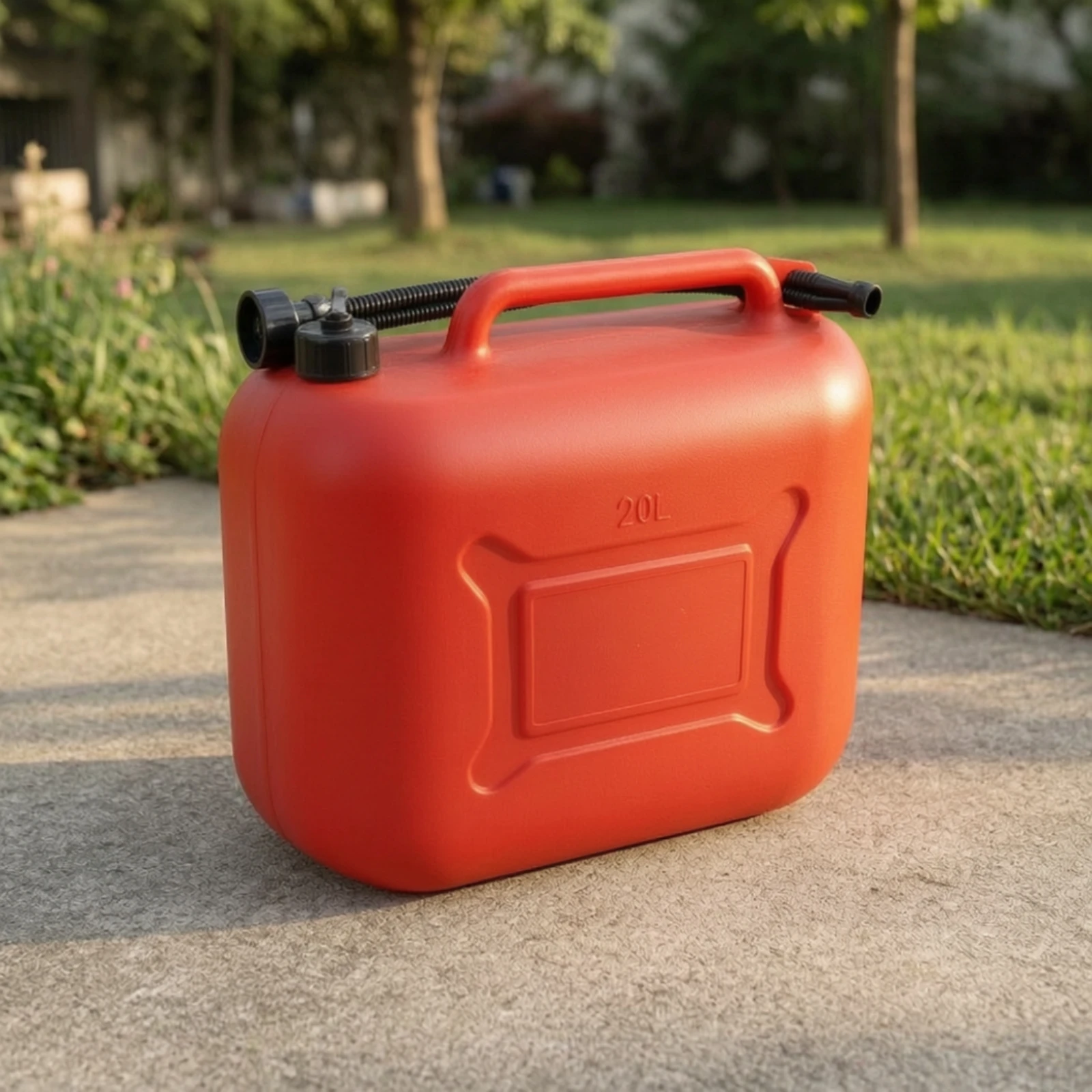 Fuel Jerry Can with Spout Easy to Bend Gas Can with Spout Container Splashless Smooth for Drivers, Roadside Emergency, Garage