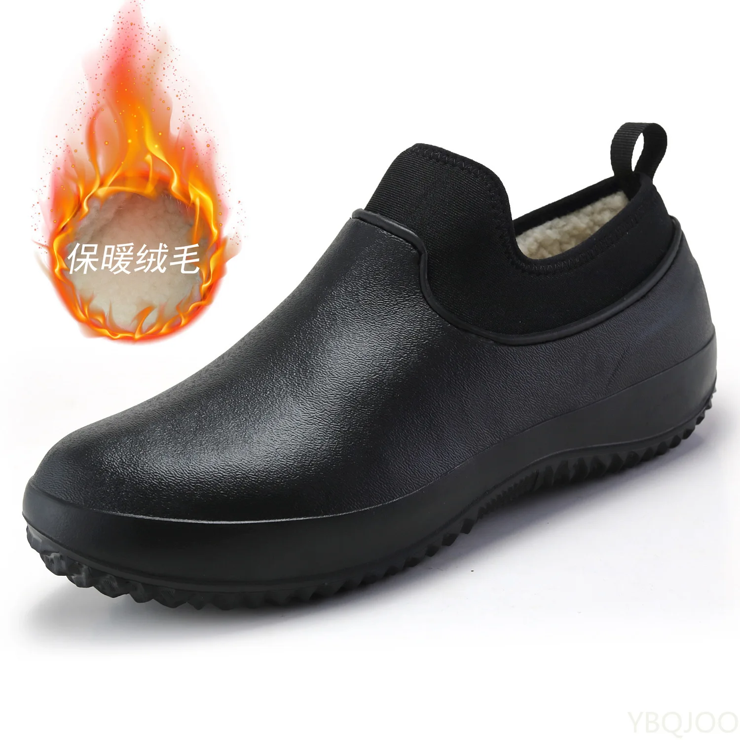 Mens Kitchen Working Shoes Non-slip Waterproof Chef Shoes Casual Unisex Work Shoes Water Shoes Rain Cotton Boots Plus Size