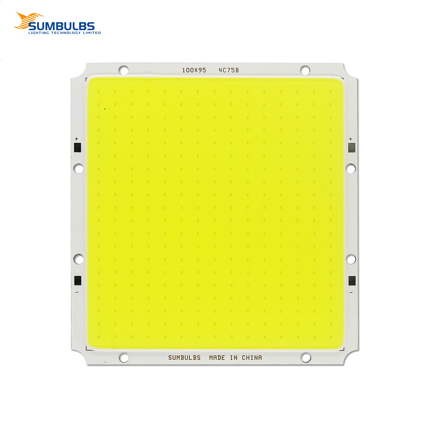 Sumbulbs LED COB Panel Light Source 100x95mm 50W High Bright Chip Warm/Cold White Blue Bulb for DC 12V High-Brightness Lamp