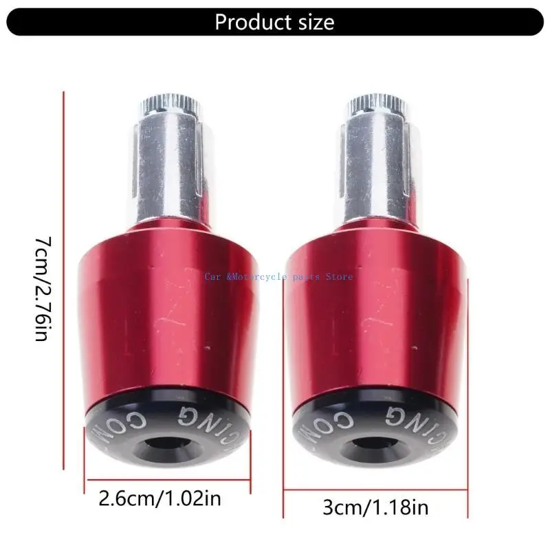 Y9UC أغطية نهاية شريط الدراجة النارية تصميم ممتاز مقاوم للصدأ مع مجموعة تركيب سهلة لسلامة الدراجين ملحقات مقاومة للغبار قطعتان #6