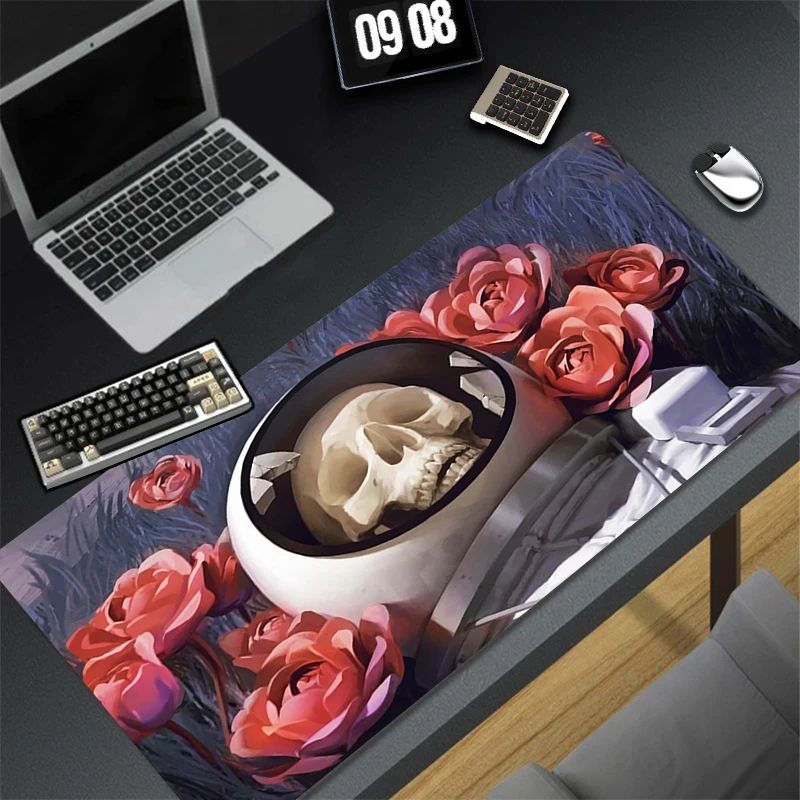 

Mouse Pads Cute Computer Mausepad Laptop Flower Anime Desk Mat Kawaii Cushion Office PC Accessories Outer Space Astronauts Rug