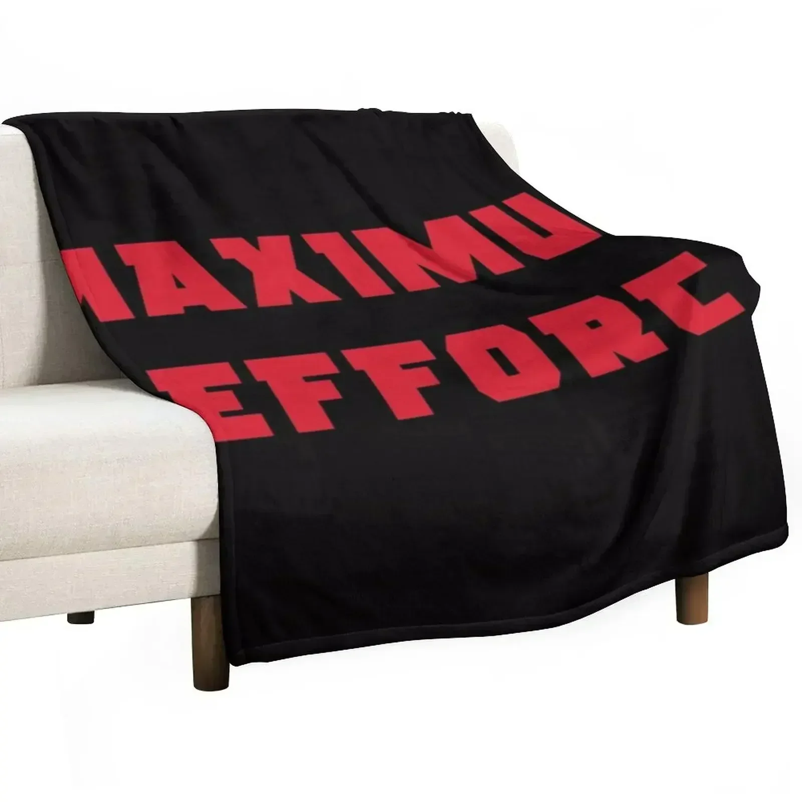 Maximum Effort (Black Background) Throw Blanket Hairy Designers Luxury Brand Soft Beds Thermal Blankets