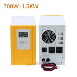 12VDC 700W Off Grid Inverter 110V/220VAC Pure sine wave Inverter PWM,UPS With AC Battery Charging Function, Surge Power 2100VA