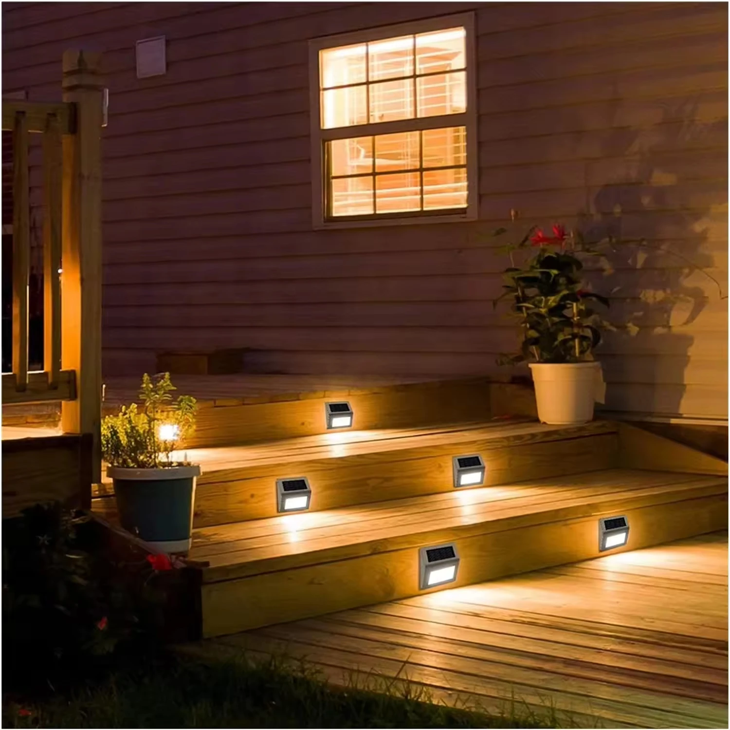 3led Roestvrijstalen Zonne-Wandverlichting Automatische Open En Dicht Decoratieve Verlichting Voor Tuin