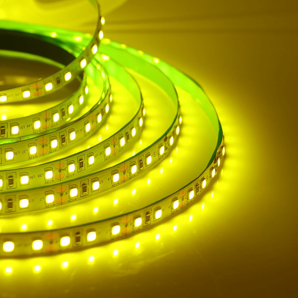 12V 24V 5m 10m 20m 50m 100m LED Strip Light 2835 120 LEDs Flexible Tape Bright 8mm PCB 13 Colors Home Decoration Not Waterproof