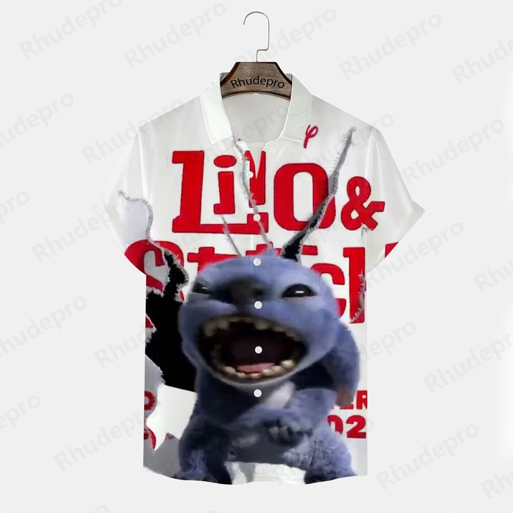 

Disney 2025 Lilo & Stitch live action Hawaiian Shirt Magic Land Shirts Fashion Beach Button Down Shirt Men Women Shirt