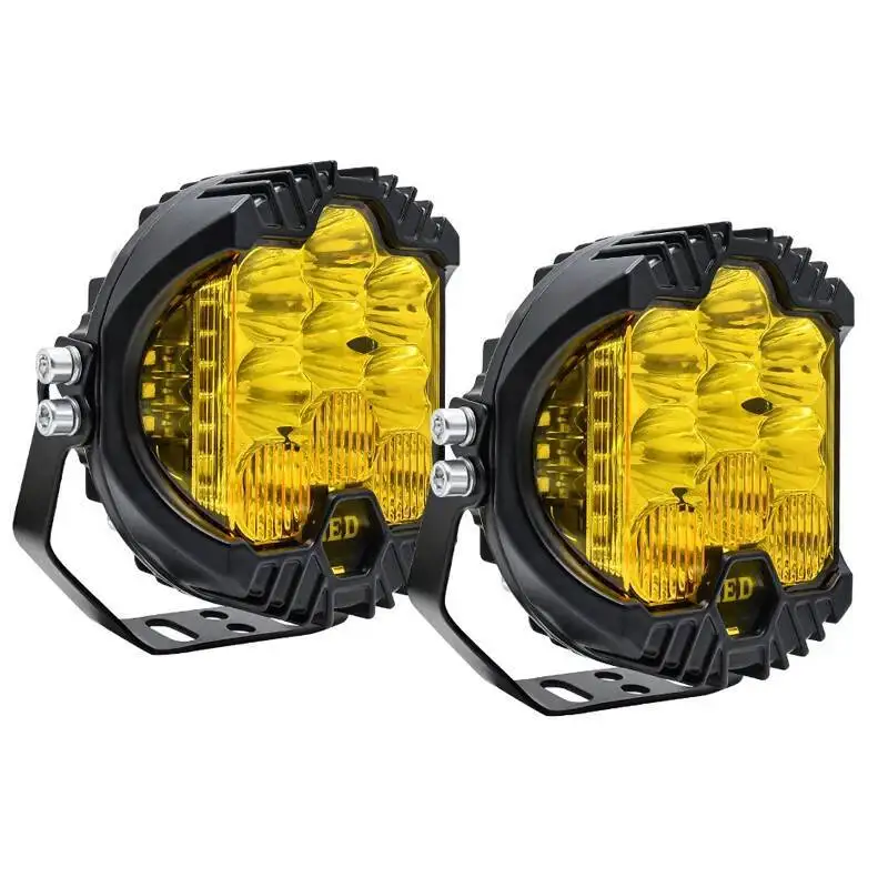Lâmpadas de trabalho esportivas led 3 ''5 ''7'' automóvel para lada offroad 4x4 luzes auxiliares do veículo led 7 Polegada jeep combo condução farol