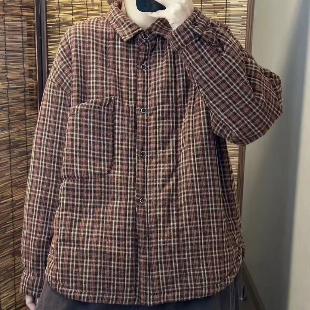 

SuperAen Retro Long Sleeves Long-sleeved Shirt Women's 2025 Summer Oversize Design Solid Color Shirts for Women