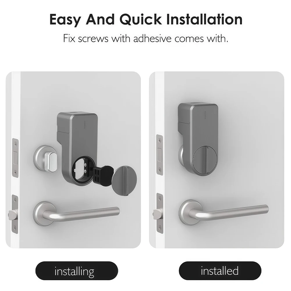 CDOK A1Pro Tuya Bluetooth smart lock is installed on the traditional door lock manual knob to achieve smart unlocking