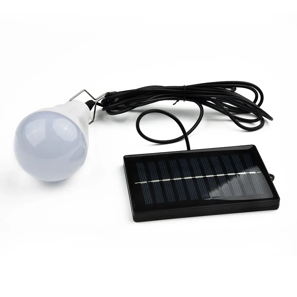 15W LED Solar Bulb With Hook Light Outdoor Waterproof Camping Solar Lamp Energy Saving Bulb Garden Courtyard Path Light