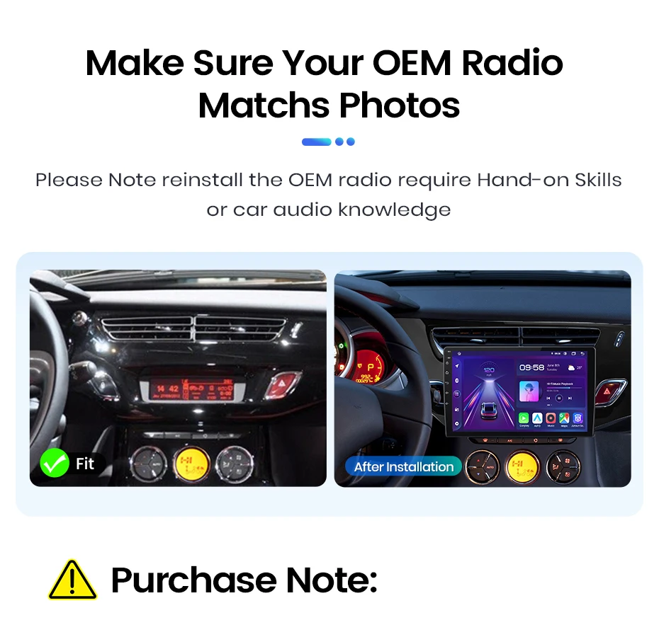 Junsun Android Auto Autoradio für Citroen C3 DS3 2010 2011 2012 2013 2014 2015 2016 Multimedia Wireless Apple CarPlay Intelligente Systeme IPS Touchscreen Stereo Videoplayer 2 Din Autoradio Head Unit Navigation BT GPS 4G WIFI FM AM DSP RDS SWC – Detail 1