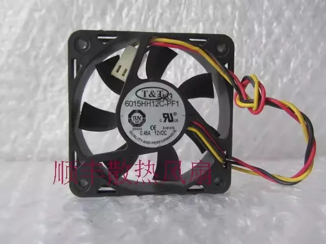 Free shipping original 6015HH12C-PF1 6015 12V 0.45A 60 * 60 * 15mm cooling fan