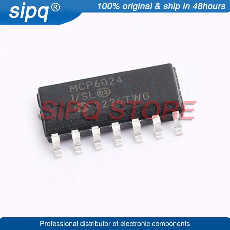 

10PCS/LOT MCP6024T-I/SL MCP6024T 1pA 4 10MHz SOP-14 Operational Amplifier New Original