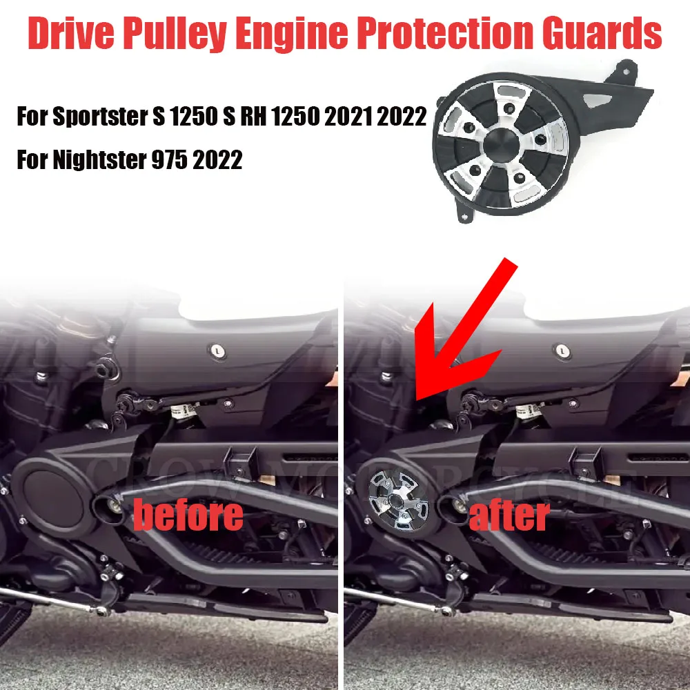 

Suitable For Sportster S 1250 S RH 1250 Nightster 975 2021 2022 Motorcycle Left Rear Sprocket New Model Drive Pulley Engine Pro