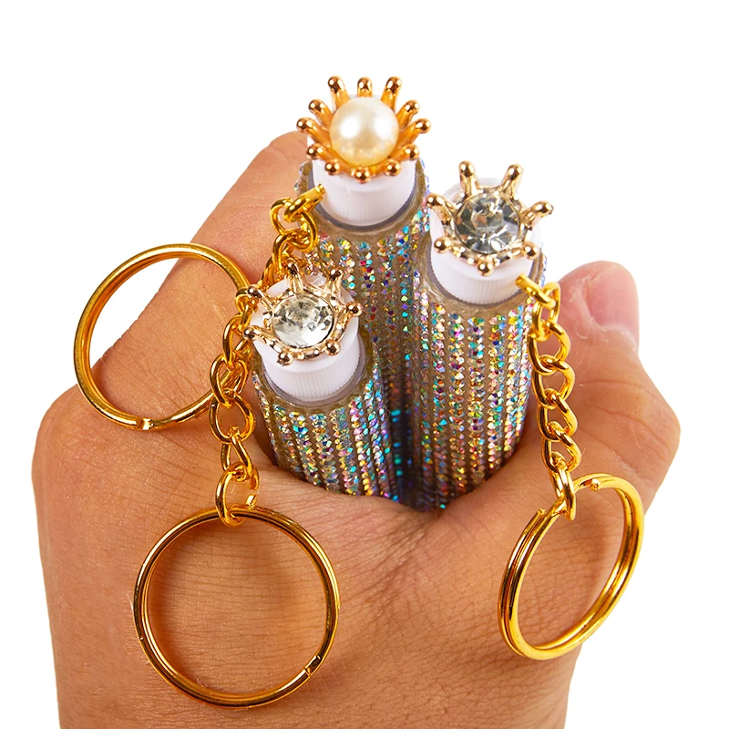 Tubo per mascara vuoto riutilizzabile con bacchetta per ciglia Catena d'oro Micro Lash Spoolie Cleaner Mini Spazzole per pettine per ciglia!