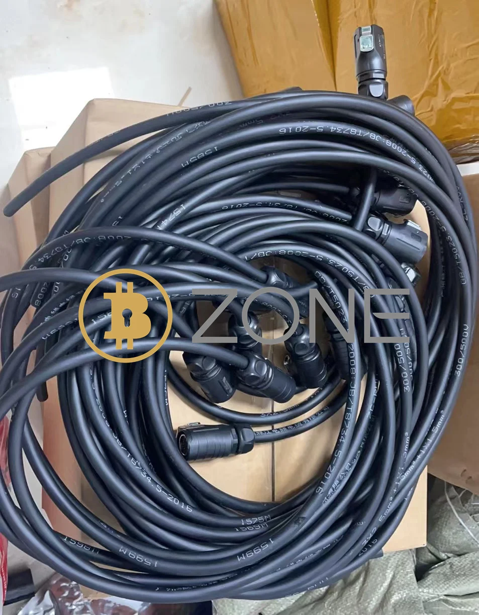 380V kabel daya 3 fase antiair 4pin tegangan tinggi dengan konektor penerbangan untuk Bitmain Antminer S19hyd penambang pendingin hidro