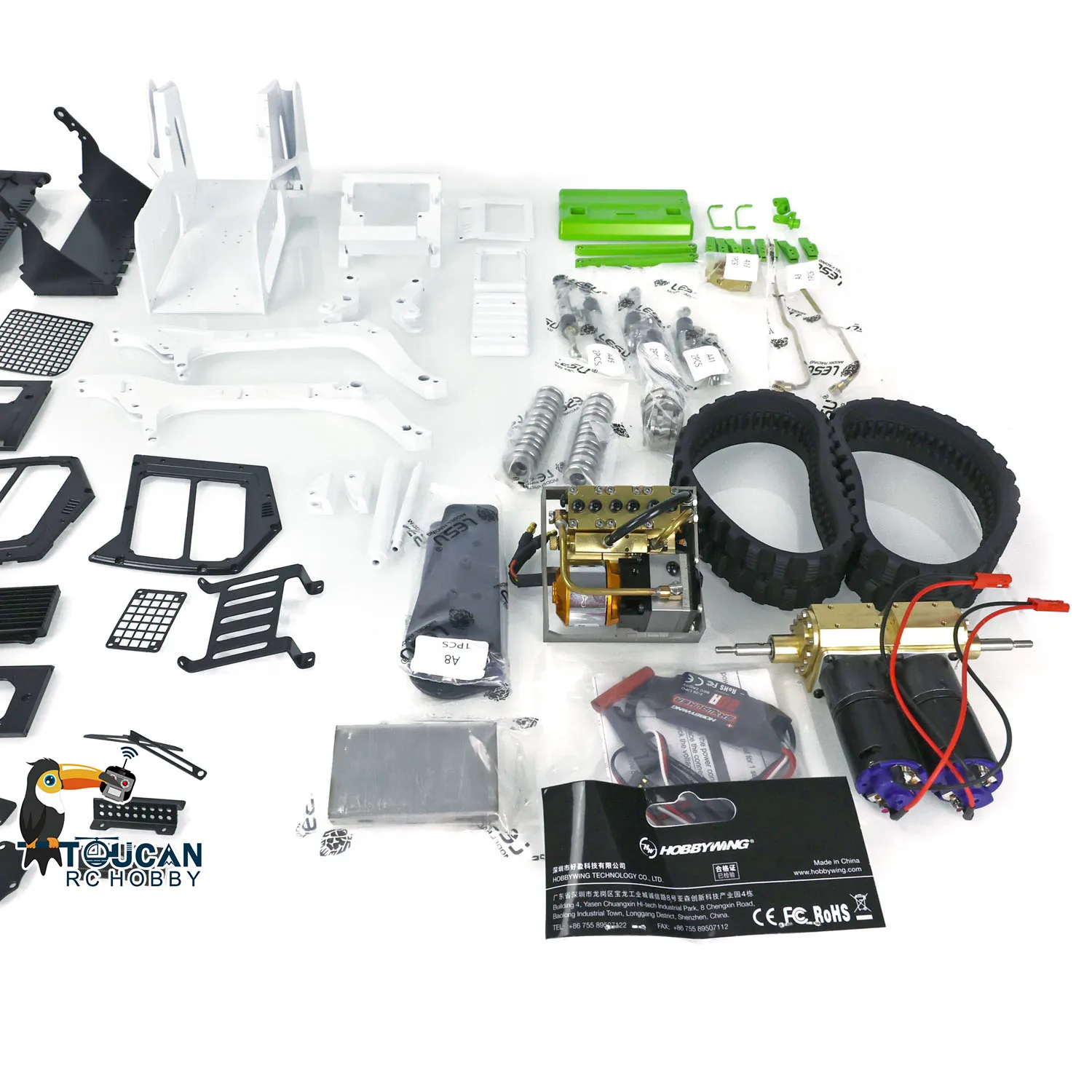 LESU Aoue LT5 RC cargador hidráulico KIT pintado escala 1/14 Skid-Steer coche con orugas vehículo de construcción sonido ligero modelo THZH1352