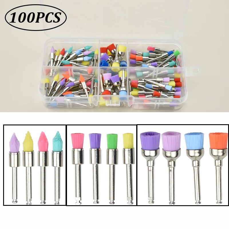 

Dental Polishing Brush Pointed/flat Head/bowl Brush 3 Type Clean Prophy Brushes Dental Consumables