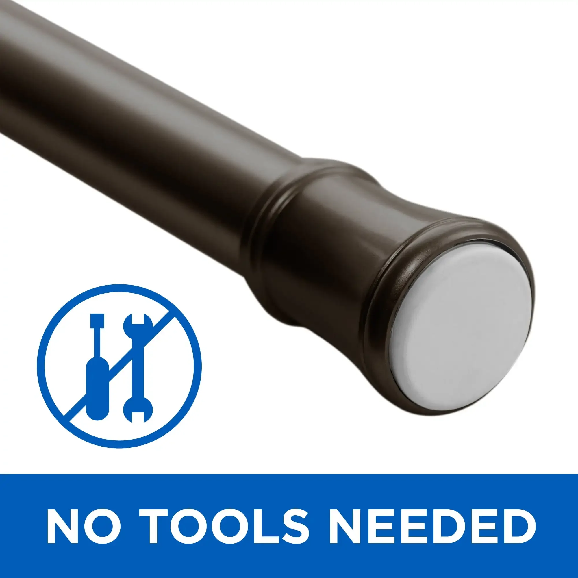 

Oil Rubbed Bronze Adjustable Tension Window Curtain Rod, 1 Inches Diameter
