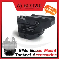 SOTAC SI Variable Optic Mount Fit AP 1X22mm Red Dot Sight 1/3 co-witness to a maximum of 1.93 Tactical Riser Mount Aluminum